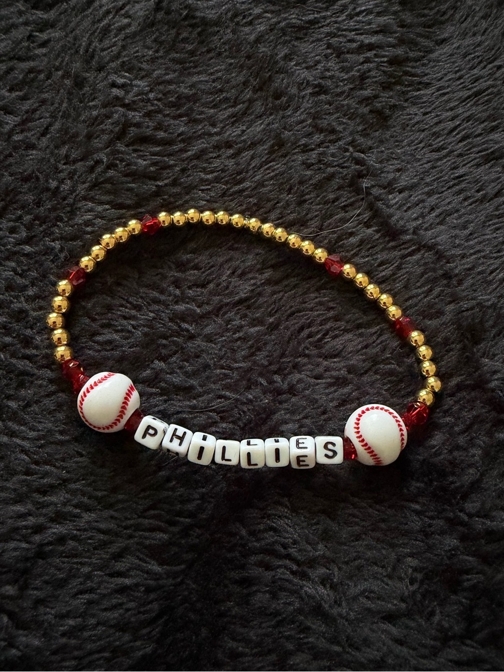 Philadelphia Phillies - Baseball Beaded Bracelet